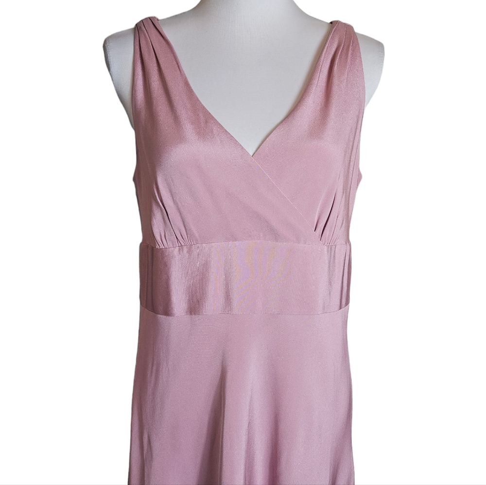 J Crew Pink Lilac Sophia Tricotine Silk Cocktail Midi Dress Sz 10 ? Coquette - Picture 2 of 14
